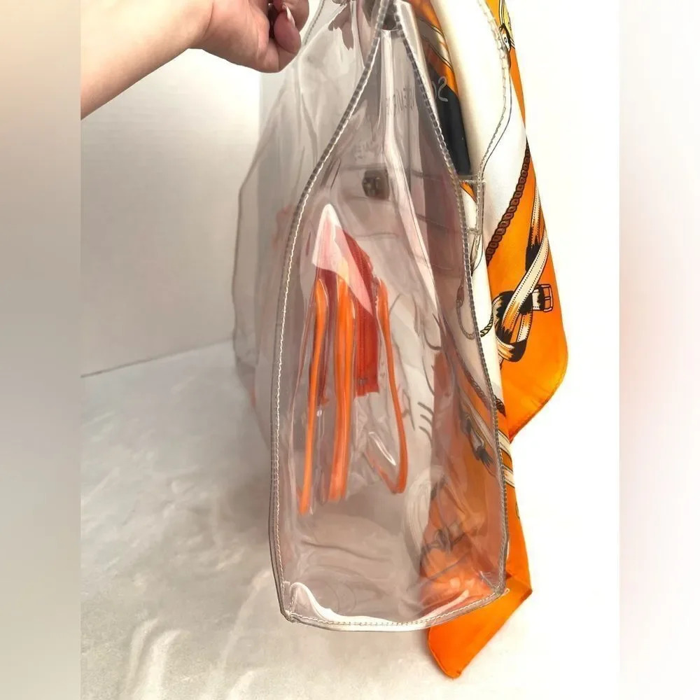 HERMES Vinyl Kelly Exhibition Tote Bag - Picture 5 of 13